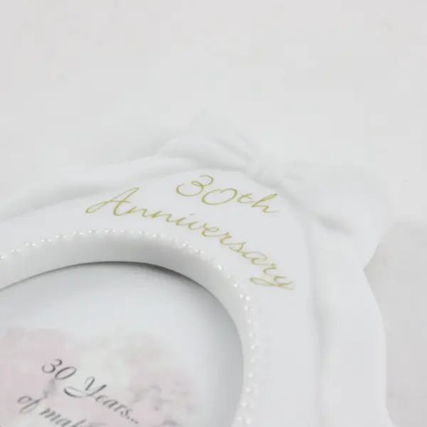 Russ White Lace & Promises Porcelain 30th Anniversary 3x4 Photo Frame