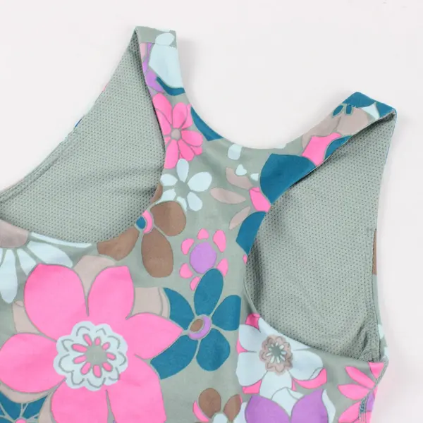 Athletic Works Girls Activewear Set Green and Multicolor Floral Print M (7-8)