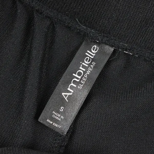 Ambrielle Sleepwear Black Drawstring Pajama Pants Size Small Soft Comfy Lounging