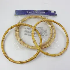 Lot of 4 Bamboo Bag Handles (2 new in pack) #A-2912-8  8"D