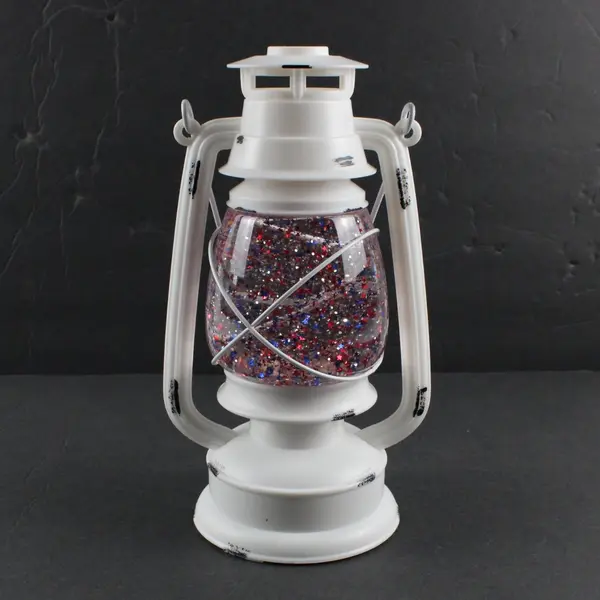 10" Battery Operated July 4th Lantern Patriotic Holiday Decoration TESTED