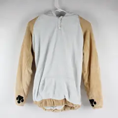 Men's Corgi Dog Pajama Hoodie Tan White Costume Hood Small