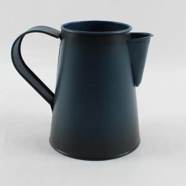 Crazy Mountain Rustic Country Blue Metal Pitcher Votive Holder 5"
