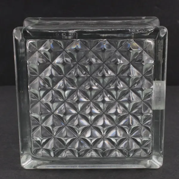 Clear Pressed Glass Square Bud Vase 5.75 in