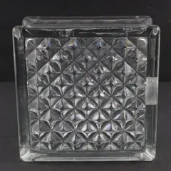 Clear Pressed Glass Square Bud Vase 5.75 in