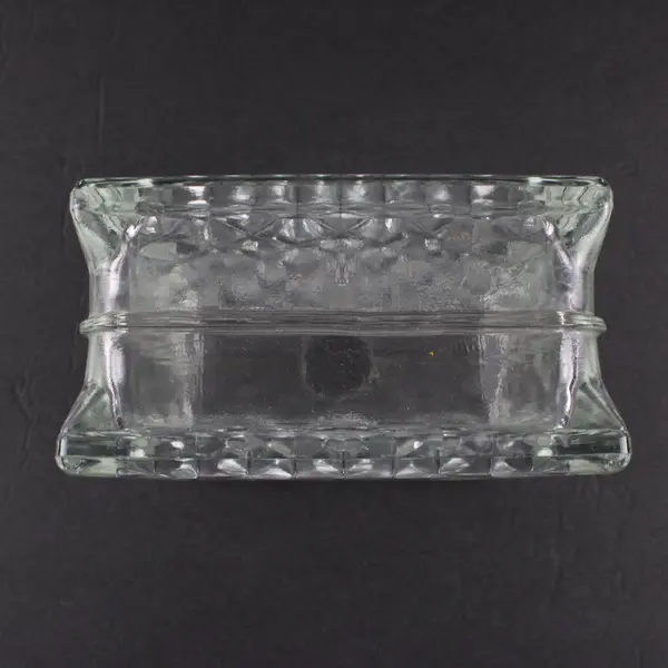 Clear Pressed Glass Square Bud Vase 5.75 in