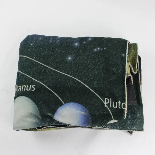 Solar System Planets Space Blanket Cover 64 x 49 in Multicolor