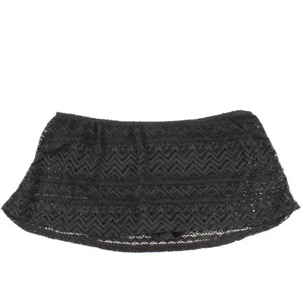 Catalina Black Crochet Openwork Swim Skirt Women's XL 16-18 Cover Up