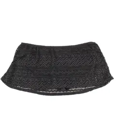 Catalina Black Crochet Openwork Swim Skirt Women's XL 16-18 Cover Up