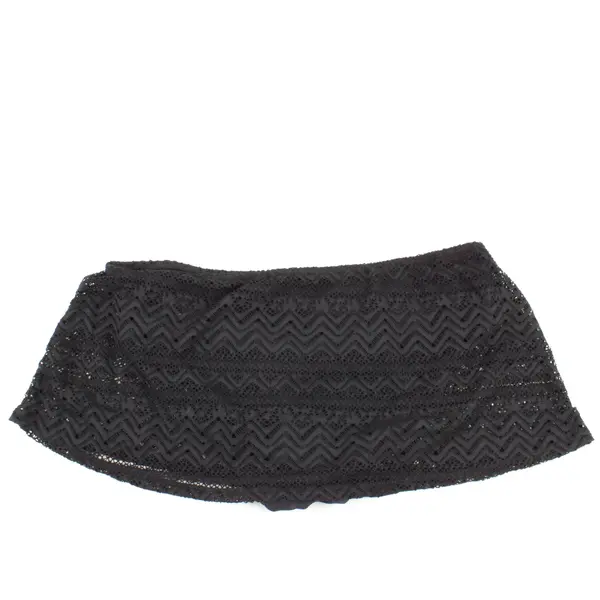 Catalina Black Crochet Openwork Swim Skirt Women's XL 16-18 Cover Up