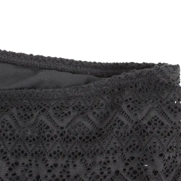 Catalina Black Crochet Openwork Swim Skirt Women's XL 16-18 Cover Up