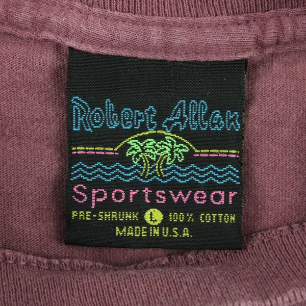 Vintage Robert Allan Sportswear Hawaii Mauve Graphic T-Shirt Men's Large