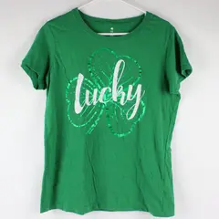 GreenSource Lucky Shamrock Graphic T-Shirt Women's XL 16-18 Green