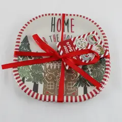 Kane Home 8" Home for the Holidays Appetizer Plates Set of 4
