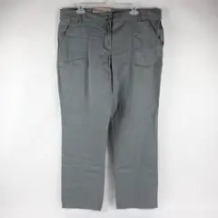 NWT White Stag Gray Comfort Fit Pork Chop Pocket Pants Women's Size 16