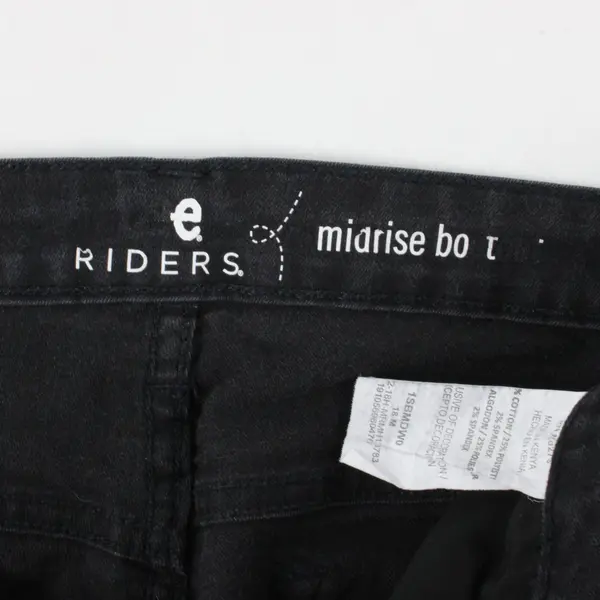Lee Women's Black Mid Rise Bootcut Jeans Size 18M