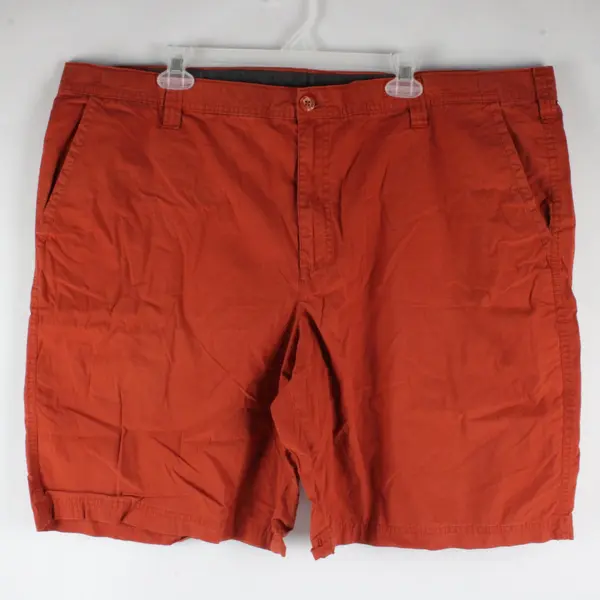 Columbia Women's Orange Flat Front Shorts Size 44W Pre-Owned