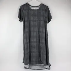 LuLaRoe Carly Dress Size Small Gray Dot Striped Abstract Pattern