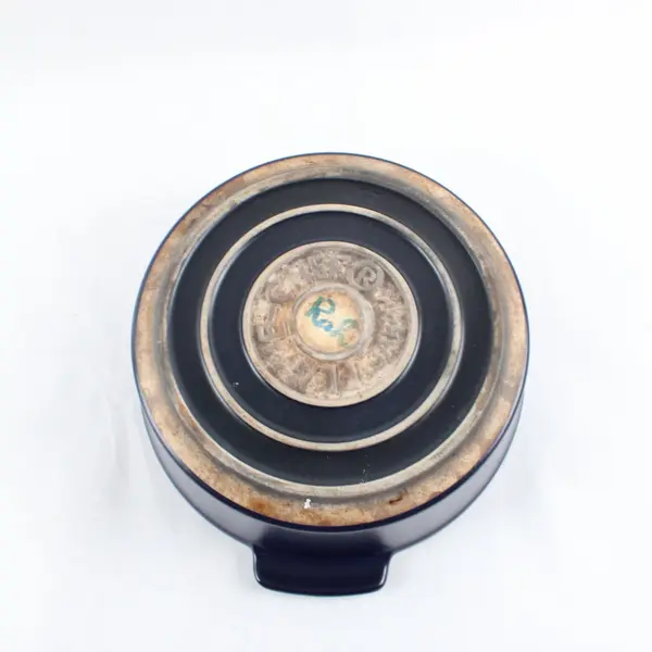 Vintage MCM Flame Chef Vented Stoneware Casserole Dish Japan 10"