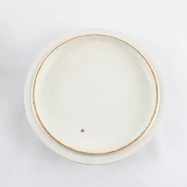 Vintage MCM Flame Chef Vented Stoneware Casserole Dish Japan 10"