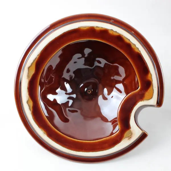 Grasslands Road Falling Leaves Pear Tureen Ceramic Serving Bowl Brown