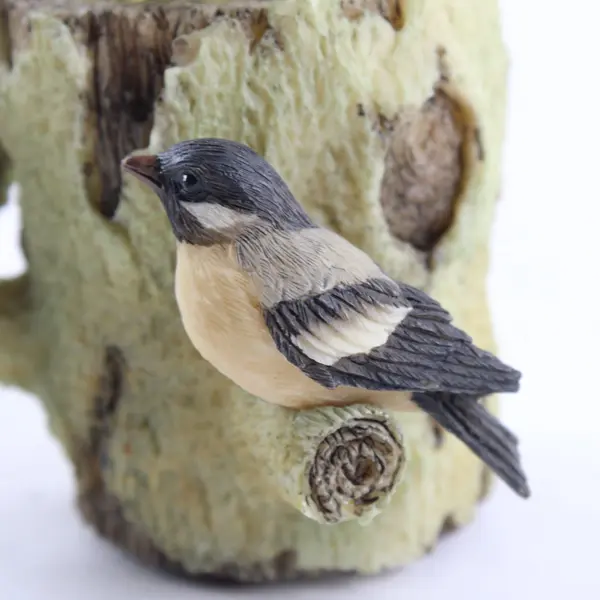 Westland Snow Globe Multi-Bird Tree Trunk Figurine Collectible