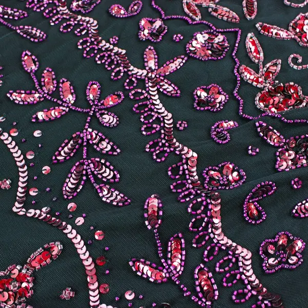 Adrianna Papell Red Pink Sequined Beaded Black Knee-Length Dress Women's 8 New