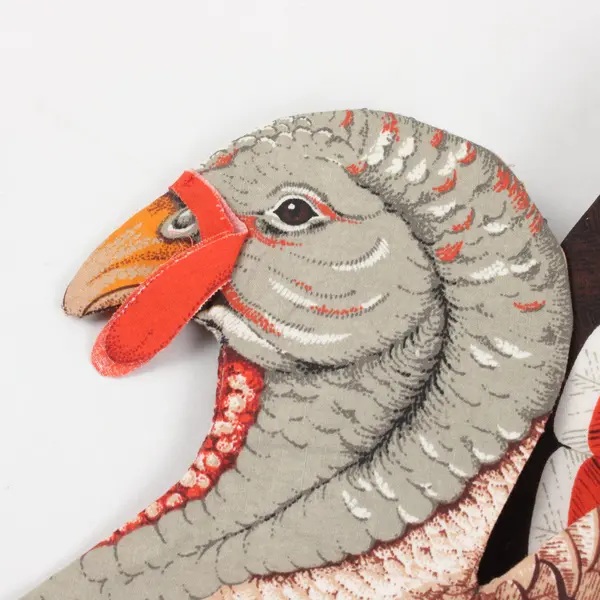 Set of 2 Thanksgiving Turkey-Shaped Seasonal Holiday Placemats 15"
