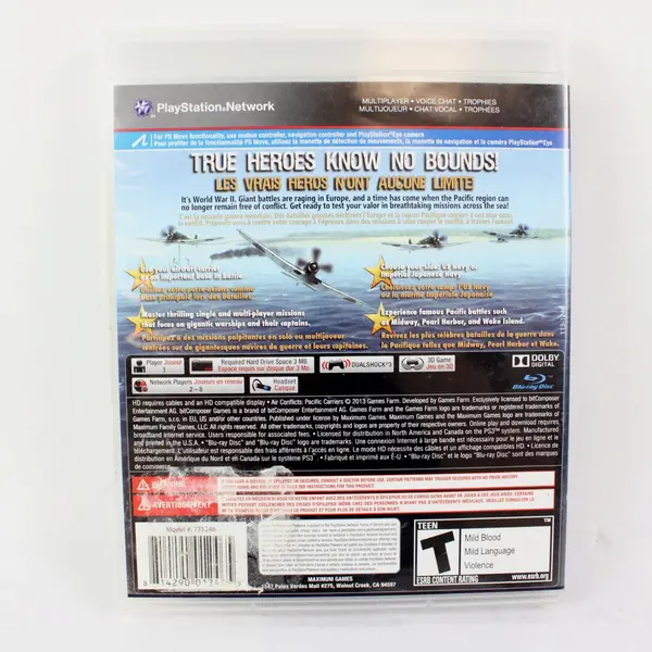 Air Conflicts: Pacific Carriers Sony PlayStation 3 PS3 Maximum Games Complete