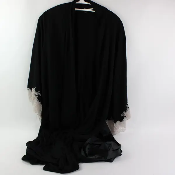 Natori Women's Large Black Bell Sleeve House Robe Duster