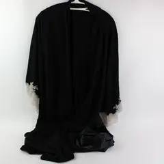 Natori Women's Large Black Bell Sleeve House Robe Duster