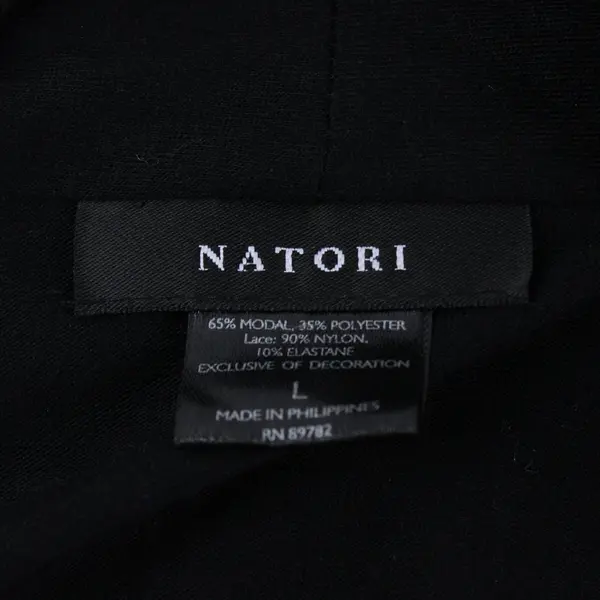 Natori Women's Large Black Bell Sleeve House Robe Duster