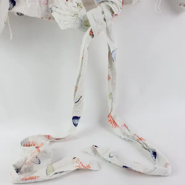 Maeve by Anthropologie Nautical Seashell Print Cropped Wrap Top Women's Medium