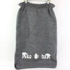 Handmade Gray Knit Midi Pencil Skirt Women's Size 6