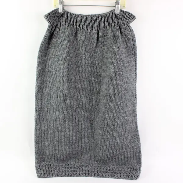 Handmade Gray Knit Midi Pencil Skirt Women's Size 6