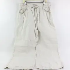 Kensie Off-White Wide-Leg Denim Drawstring Pants Women's 6