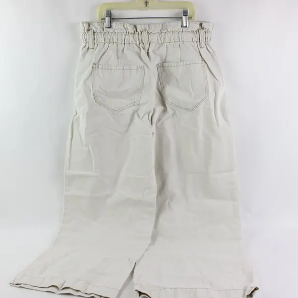 Kensie Off-White Wide-Leg Denim Drawstring Pants Women's 6