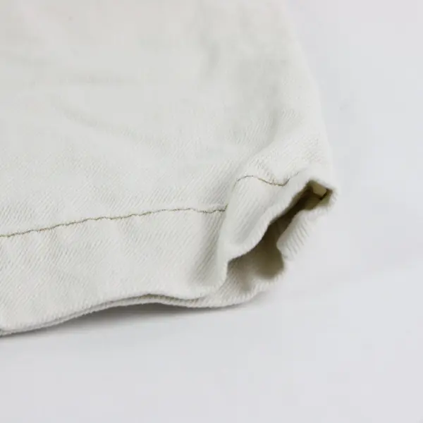 Kensie Off-White Wide-Leg Denim Drawstring Pants Women's 6