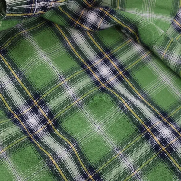 Wrangler Western Shirts Mens XXL Green Plaid Pearl Snap Button Short Sleeve