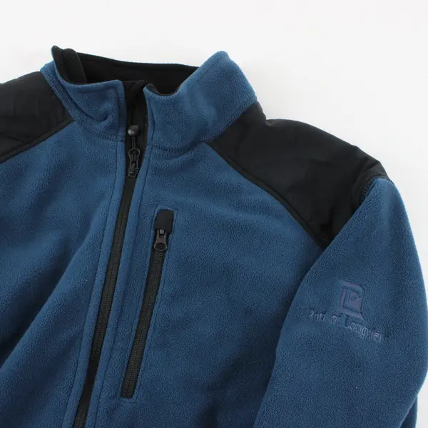 Eddie Bauer Men's Size XL Blue Full Zip Fleece Jacket Outdoor Hiking