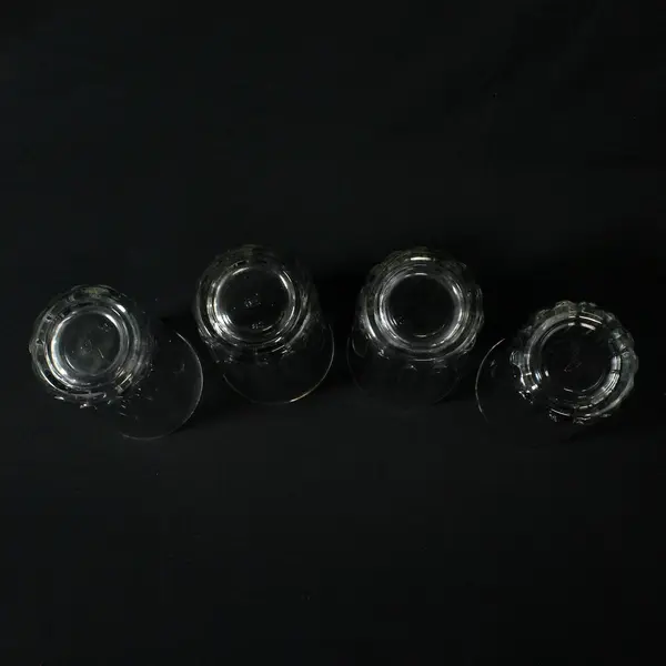 Lot of 4 Libbey Crisa Clear Glass Tumblers 4.5" and 5.5"