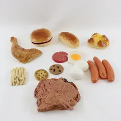 Lot of 16 Pretend Play Food Pieces Toy Kitchen Learning Set