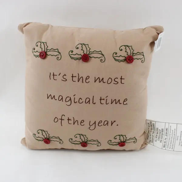 ShopKo Christmas Decorative Pillow Beige Tan It's the Most Magical Time of Year