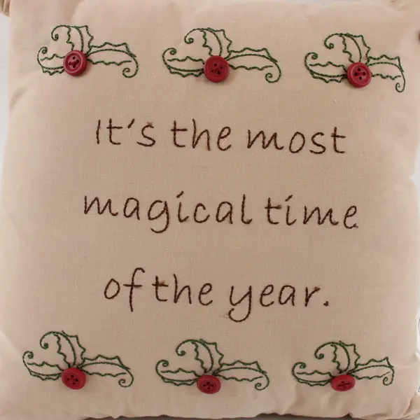 ShopKo Christmas Decorative Pillow Beige Tan It's the Most Magical Time of Year