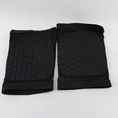 HEX Pair Black Honeycomb Padded Compression Knee Sleeves 2XL