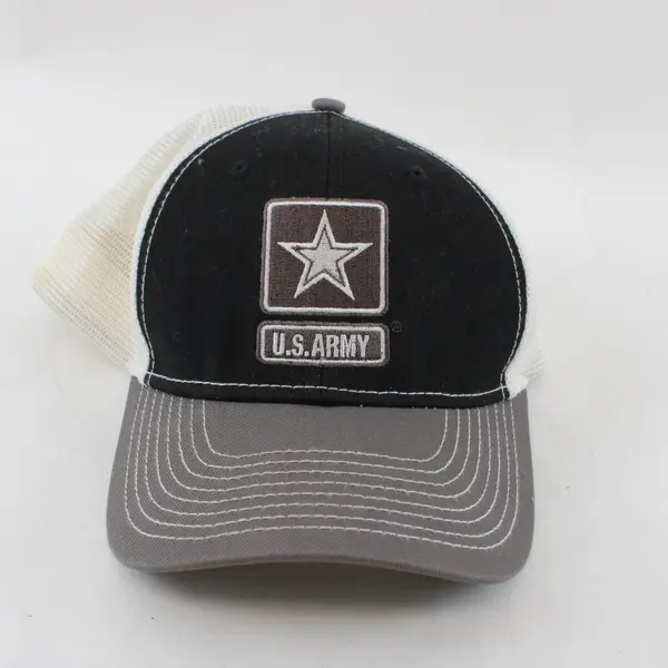 Lot of 2 Unbranded Adjustable Baseball Caps Green Luigi US Army Black Gray