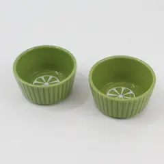 Lot of 2 Chantal Avocado Ceramic Ramekins 93-CP07