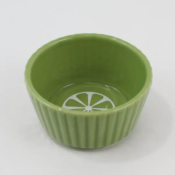 Lot of 2 Chantal Avocado Ceramic Ramekins 93-CP07