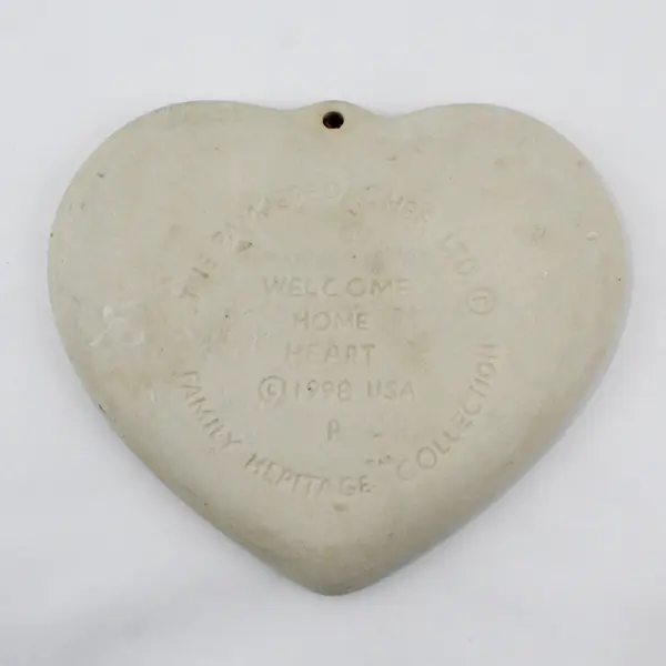 Pampered Chef 1998 Welcome Home Heart Stoneware Cookie Mold