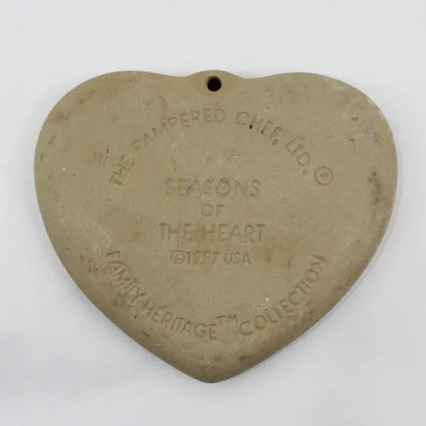  Vintage 1997 Pampered Chef Seasons of the Heart Clay Cookie Mold